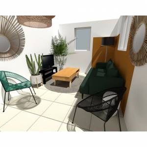 Rénovation d'appartement style tropical - Glawdys Edinval - La Maison Des Architectes