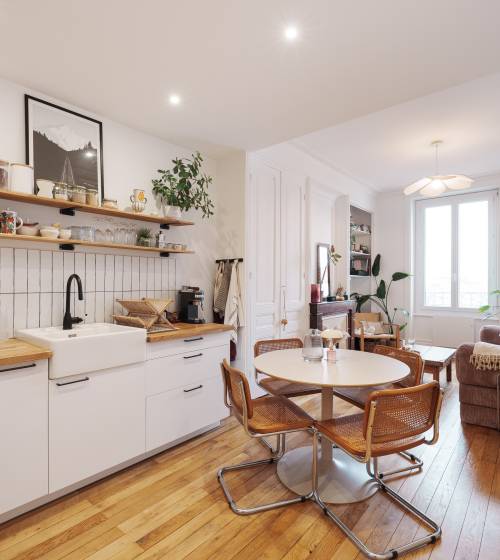Rénovation Appartement Lyon Montchat - Pièce de vie