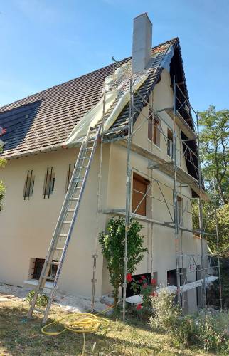 Echafaudage sur pignon