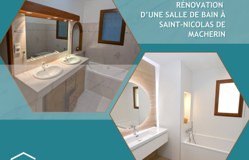 avant après : rénovasion de salle de bain vers Voiron