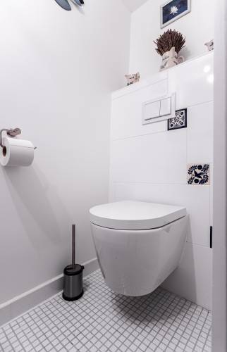 WC suspendu et faïence 