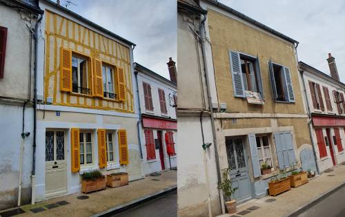 Façade Auxerre avant-après
