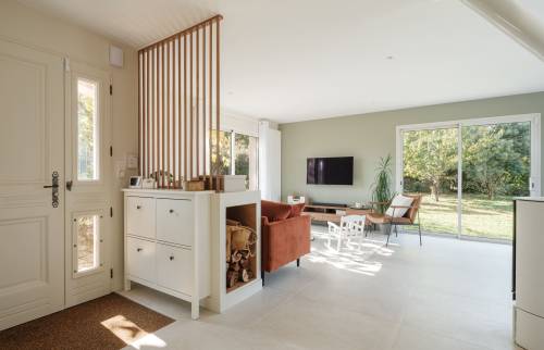 Rénovation complète d’une pièce de vie à Basse-Goulaine (44115) -entrée - salon