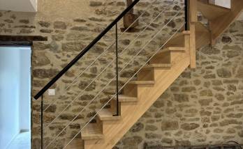 escalier bois metal st gildas de rhuys
