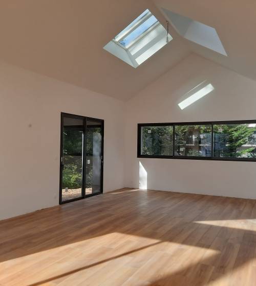  Pose de carrelage imitation parquet dans une maison - Pornic 44210