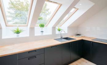 Rénovation d'une cuisine mansardée près de Beaune