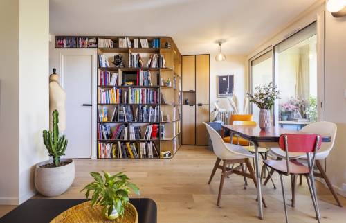 Parquet contrecollé dans le salon