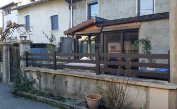 Pose d'une nouvelle clôture en aluminium laqué - Meximieux 01