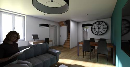 Visuel 3D pour la future rénovation et extension de la maison à Saint Brieuc