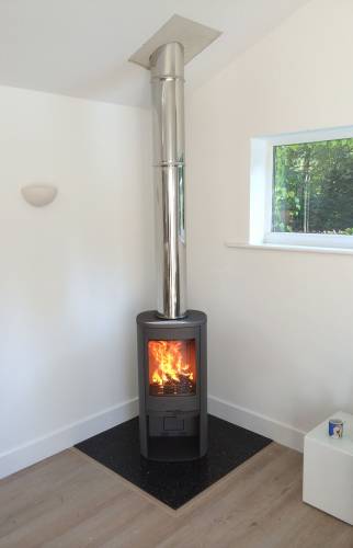 Installation poêle à bois