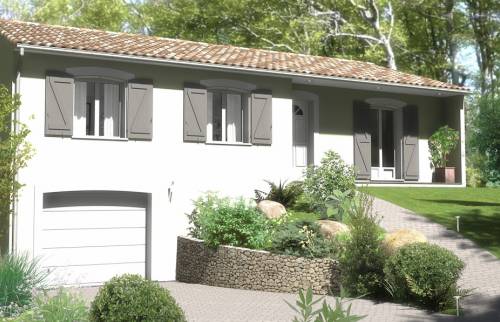 Construction en sous-sol semi-enterré de souplex