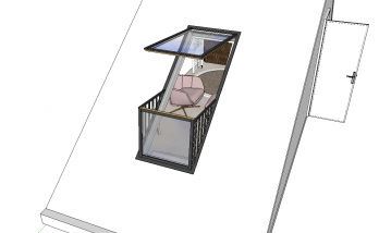 Modélisation 3D d'un vélux balcon