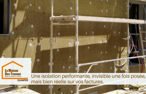 Isolation thermique des murs en cours à Quimper : un investissement invisible mais visible sur vos factures d’énergie.