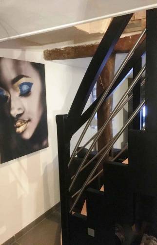 Escalier sur mesure bois métal à Hégenheim