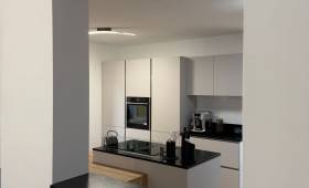 Cuisine par le salon