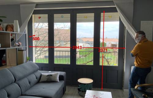 Une des deux baies vitrées