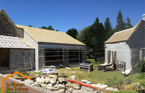 AVANT Création des fondations - hors d'eau, hors d'air - extension des 3 garage