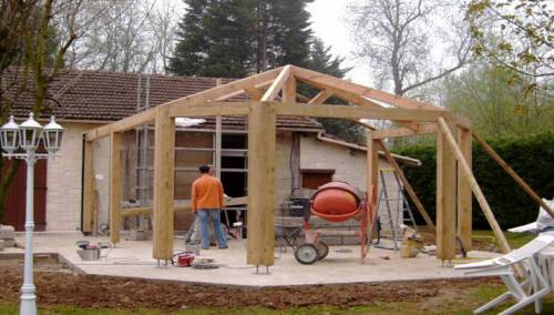 Construction véranda bois Haguenau