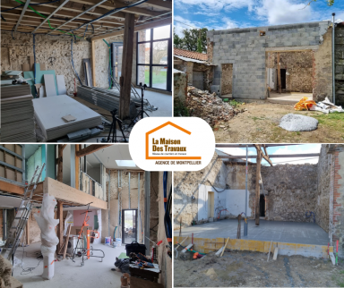 Travaux de transformation de grange en maison - Lattes Maurin 34970