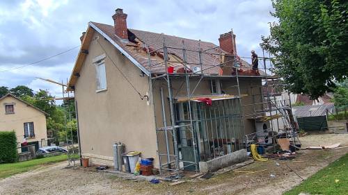 Travaux en cours (côte jardin)