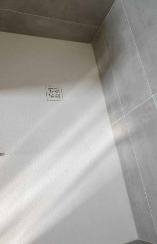 Receveur blanc aspect pierre