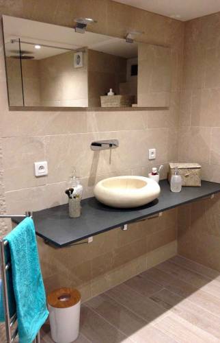 Salle de bain, plan vasque pierre à Mulhouse