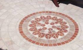 Rosace central sur une terrasse a Biarritz