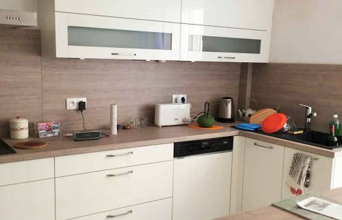 Rénovation complete d'une cuisine, Maison (Lyon Ecully), couleur terracotta