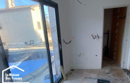 Pose de la baie-vitrée