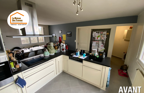 Optimisation espace cuisine, Conseil rénovation intérieure, Courtier en travaux Haute-Savoie, Gain d’espace salle de bain, Solutions design intérieur