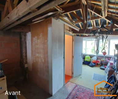 Salle de bain dans un grenier