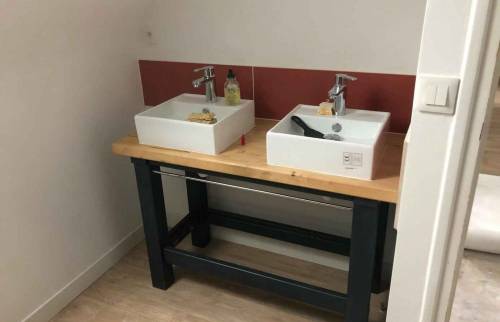 Installation d'un meuble double vasque - Gestel (56530)