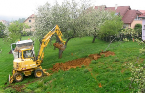 Terrassement pour l'installation d'une piscine couverte, pessac