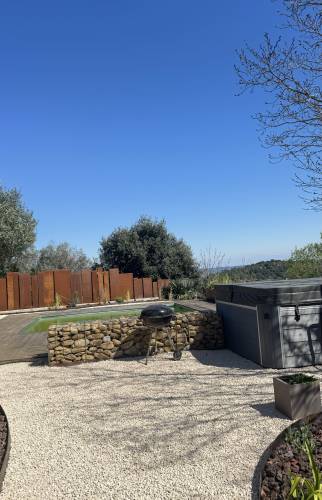 Réaménagement jardin avec palissade corten La Maison Des Travaux Ales