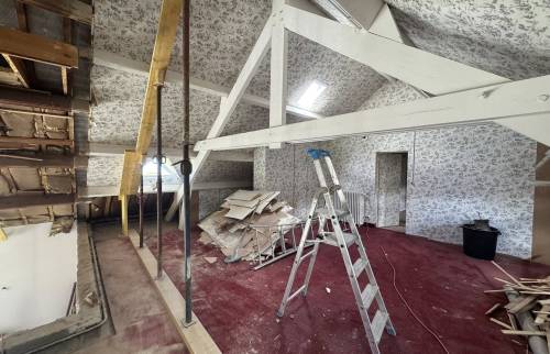 Étage en rénovation
