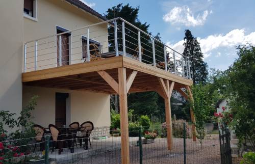 terrasse en bois de méleze à Cosne sur Loire 2