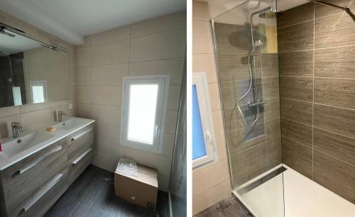 Nouvelle salle de bain dans une maison en rénovation - Morléon 79