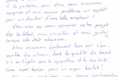Merci à nos clients pour leur témoignage