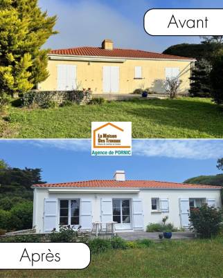 Ravalement de façade sur une maison - Préfailles 44770