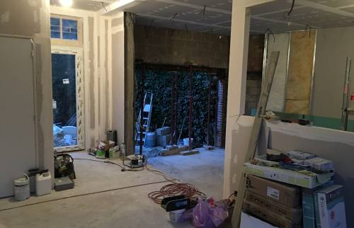 Travaux de rénovation complète du salon Le Chesnay