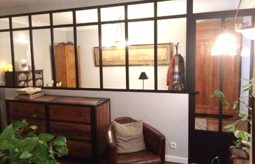 Verrière intérieur dans appartement pour aménagement chambre dans salon - Crécy-la-Chapelle - 77580 - 