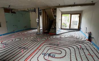 Installation d’un plancher chauffant dans une maison située à Motte Servolex