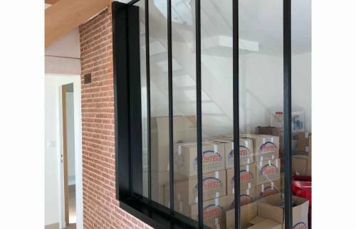 Verriere et ouverture mur La Maison des Travaux Rouen 2