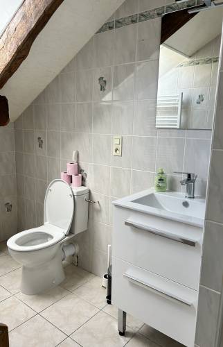 Salle de bain rénovée dans un appartement locatif à Vern-sur-Seiche par La Maison Des Travaux Bruz