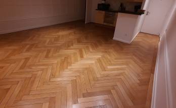 Après restauration parquet Pontarlier
