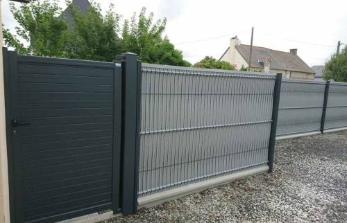 Portail aluminium et clôture à Cherrueix