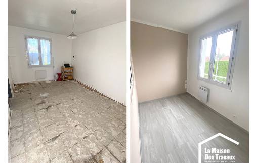 Rénovation sol avant après 