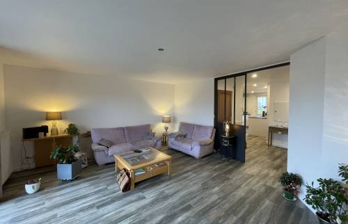 Un nouveau salon avec un joli sol PVC imitation bois