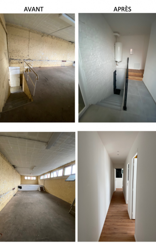 Avant/Après : réalisation de 5 chambres + espace commun