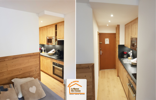 rénovation complète petit appartement, aménagement studio montagne, optimisation petite surface Haute-Savoie, appartement station moderne, travaux intérieur Pays du Mont-Blanc